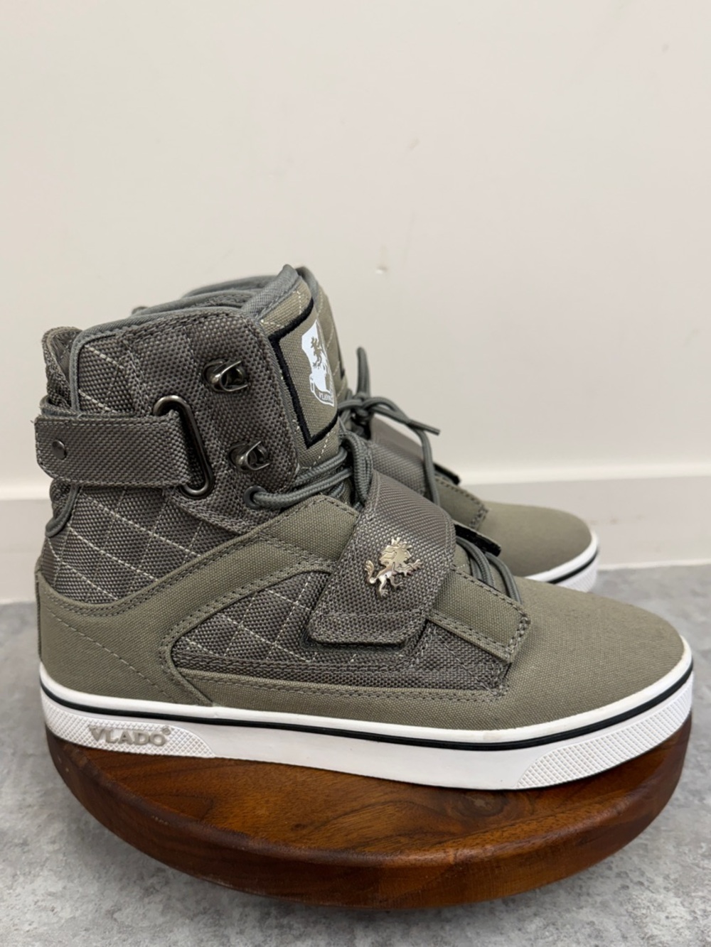 VLADO Atlas II High Top Sneakers Gray‎ Olive Size 7.5 Streetwear